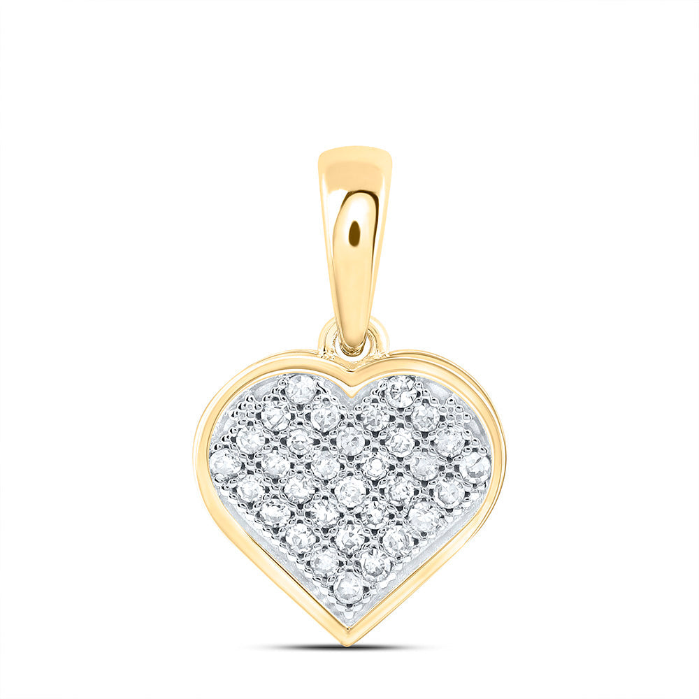 1/10CTW-NAT DIA P1 GIFT HEART PENDANT Daisy Joyeria