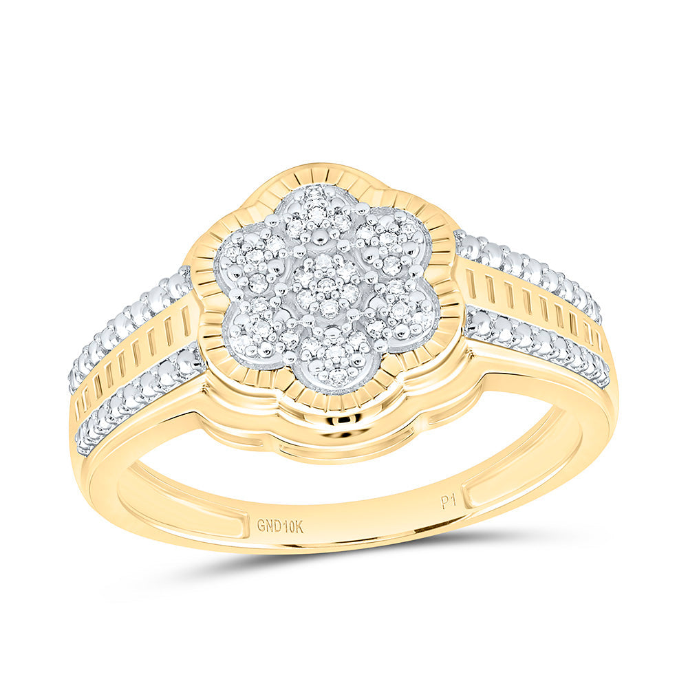 1/20CTW-NAT DIA P1 GIFT FLOWER RING Daisy Joyeria