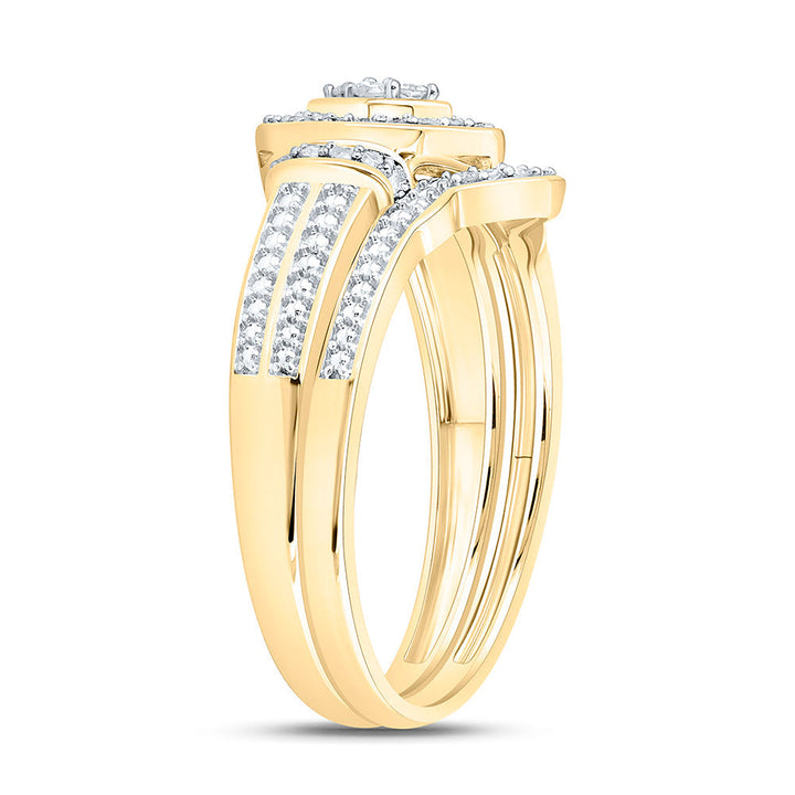 1/5CTW-NAT DIA NK FASHION MARQUISE BRIDAL SET Daisy Joyeria