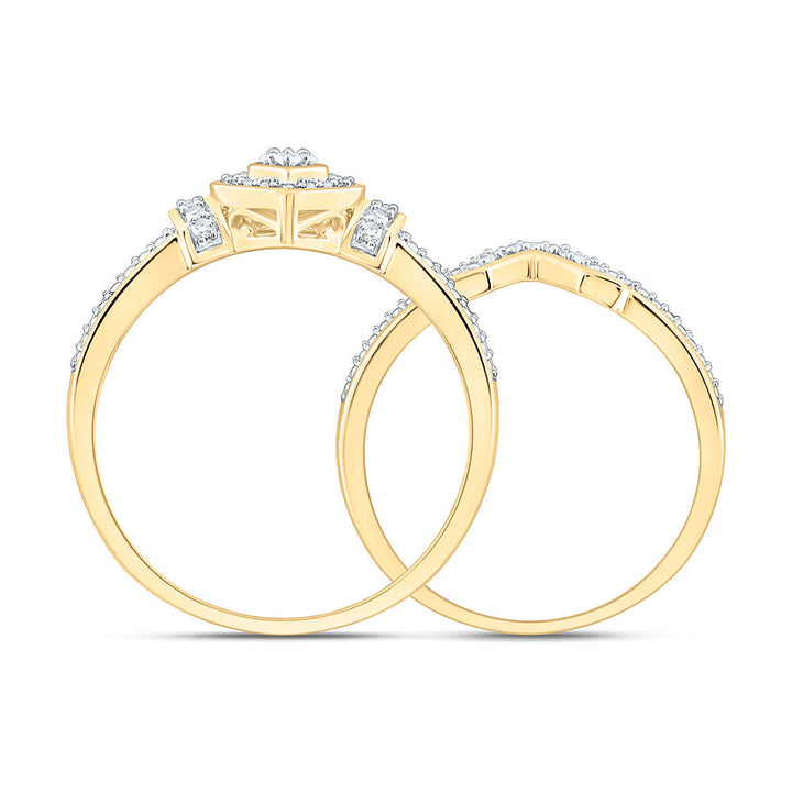 1/5CTW-NAT DIA NK FASHION MARQUISE BRIDAL SET Daisy Joyeria