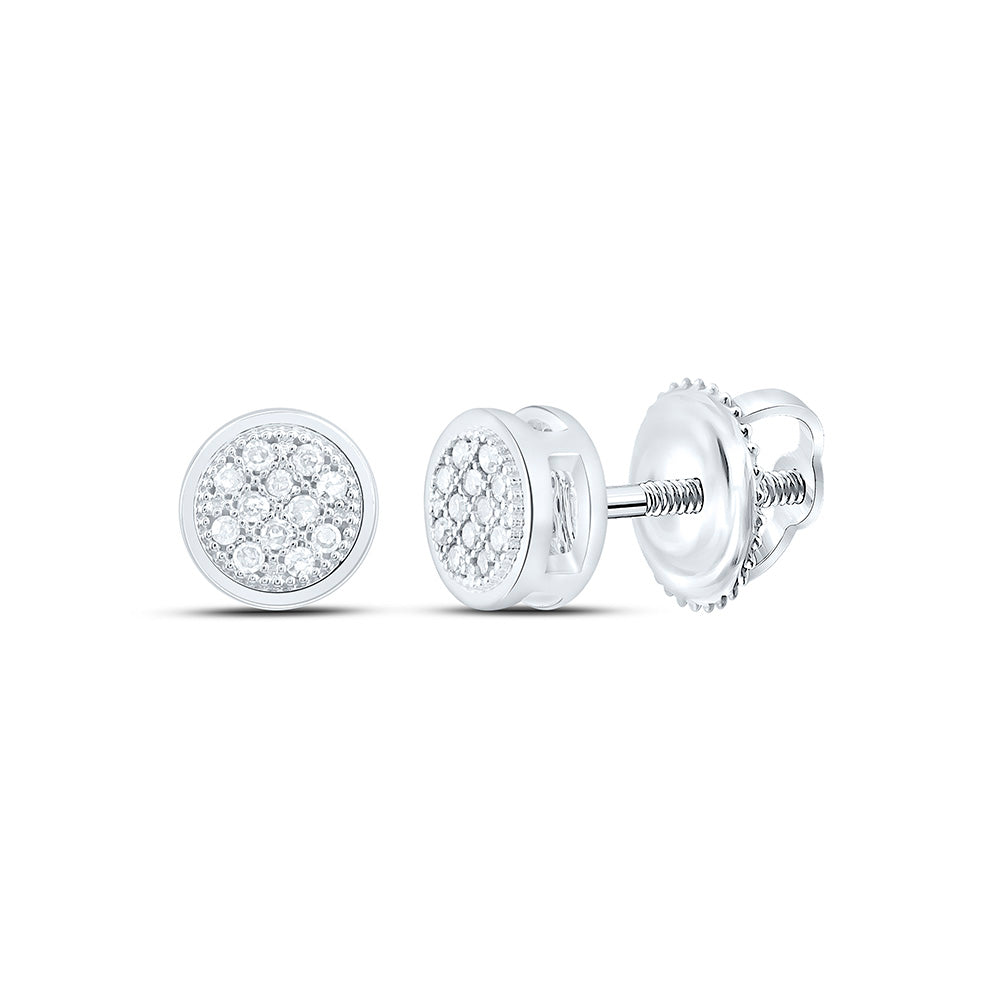 1/20CTW-NAT DIA P1 GIFT MICRO-PAVE ROUND EARRING Daisy Joyeria