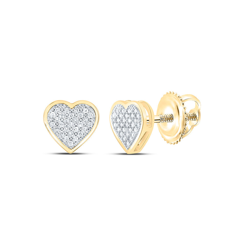 1/10CTW-NAT DIA P1 GIFT HEART EARRING Daisy Joyeria