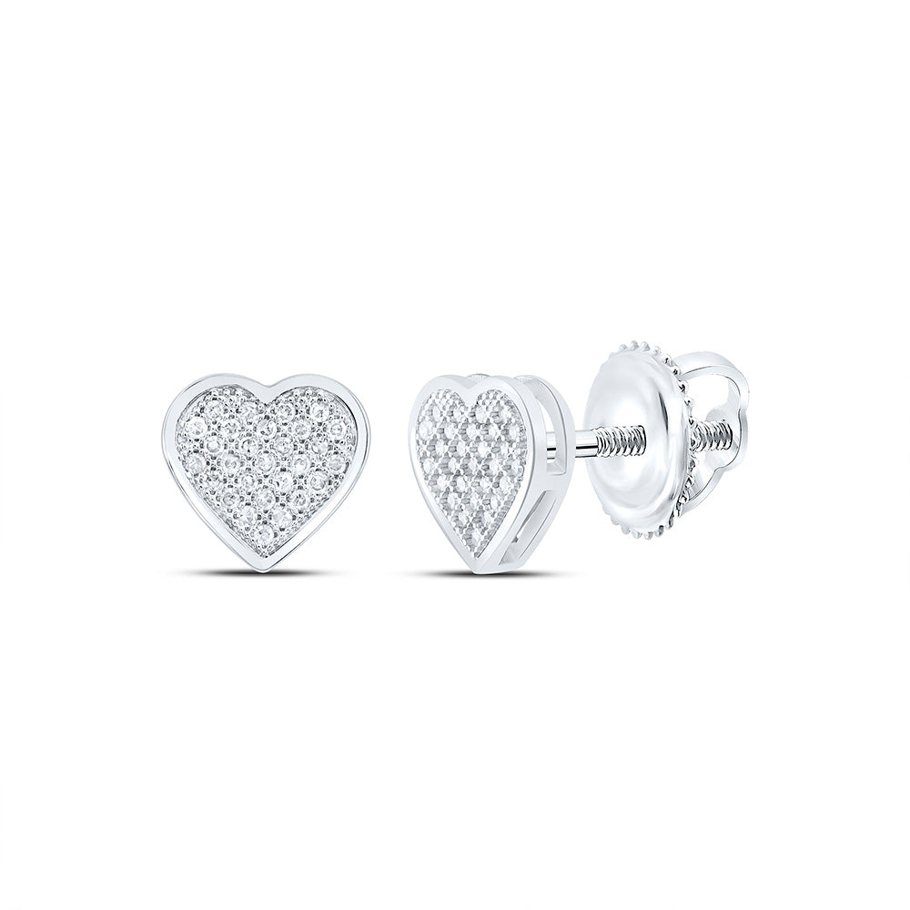 1/10CTW-NAT DIA P1 GIFT HEART EARRING Daisy Joyeria