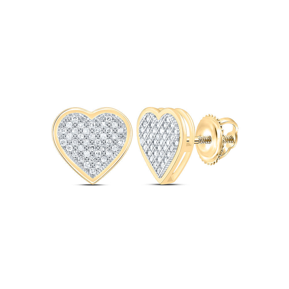 1/6CTW-NAT DIA P1 GIFT HEART EARRING Daisy Joyeria