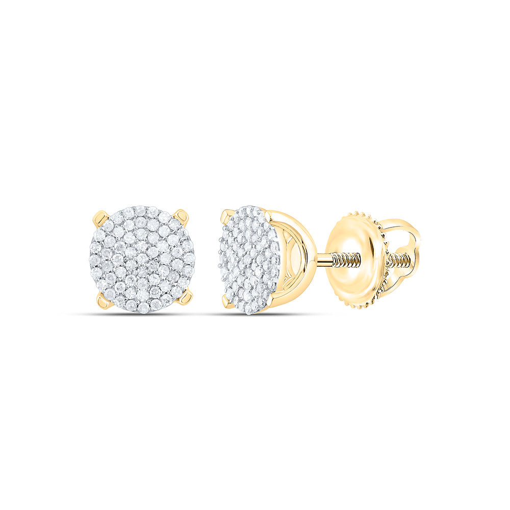 1/4CTW-NAT DIA P1 GIFT MICRO-PAVE ROUND EARRING Daisy Joyeria