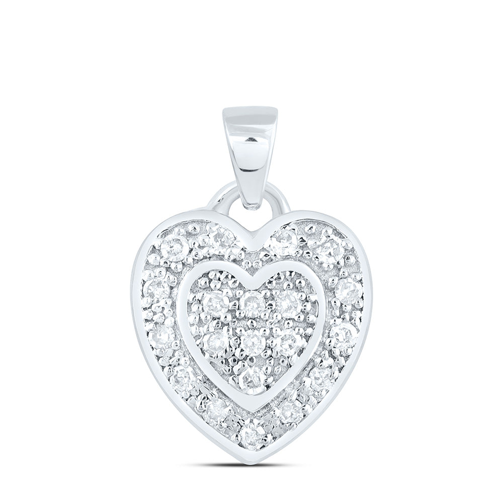 1/20CTW-NAT DIA P1N GIFT HEART PENDANT Daisy Joyeria