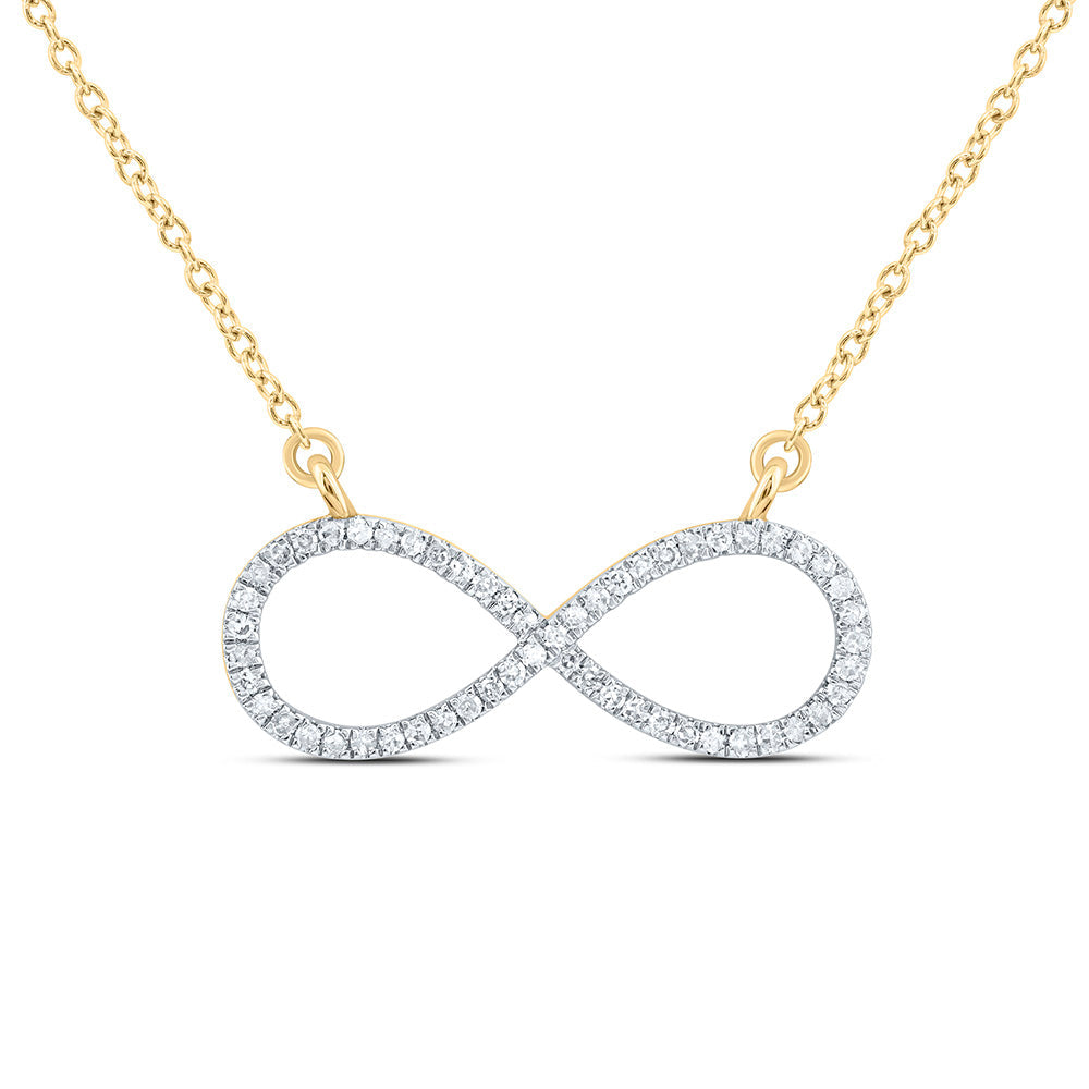 1/6CTW-NAT DIA P1 GIFT INFINITY NECKLACE (18 INCH) Daisy Joyeria