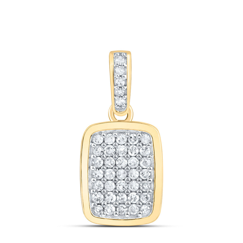 1/10CTW-NAT DIA P1 GIFT RECTANGLE PENDANT Daisy Joyeria