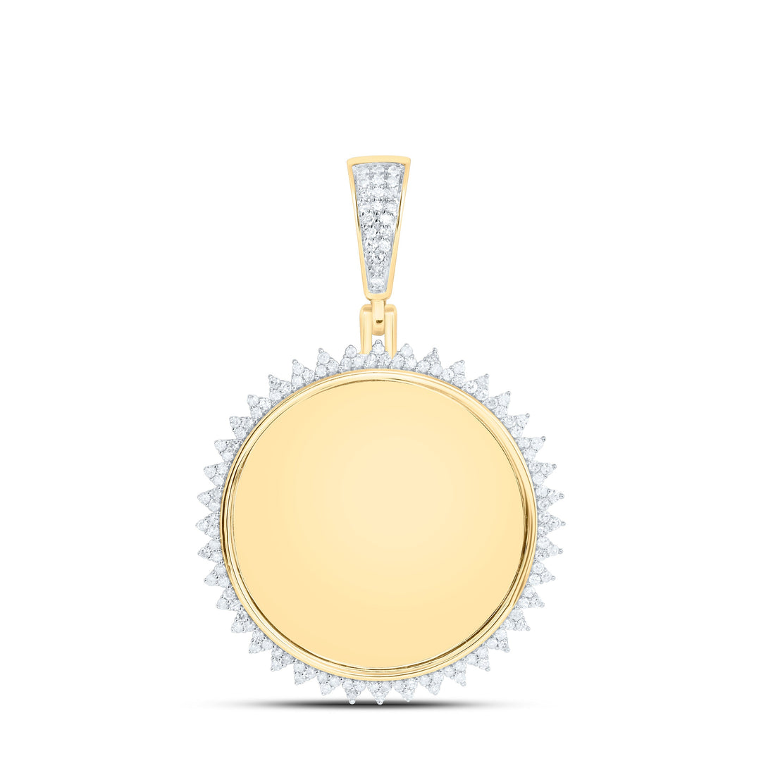 3/8CTW-NAT DIA P1 GIFT ROUND MEMORY MENS CHARM Daisy Joyeria