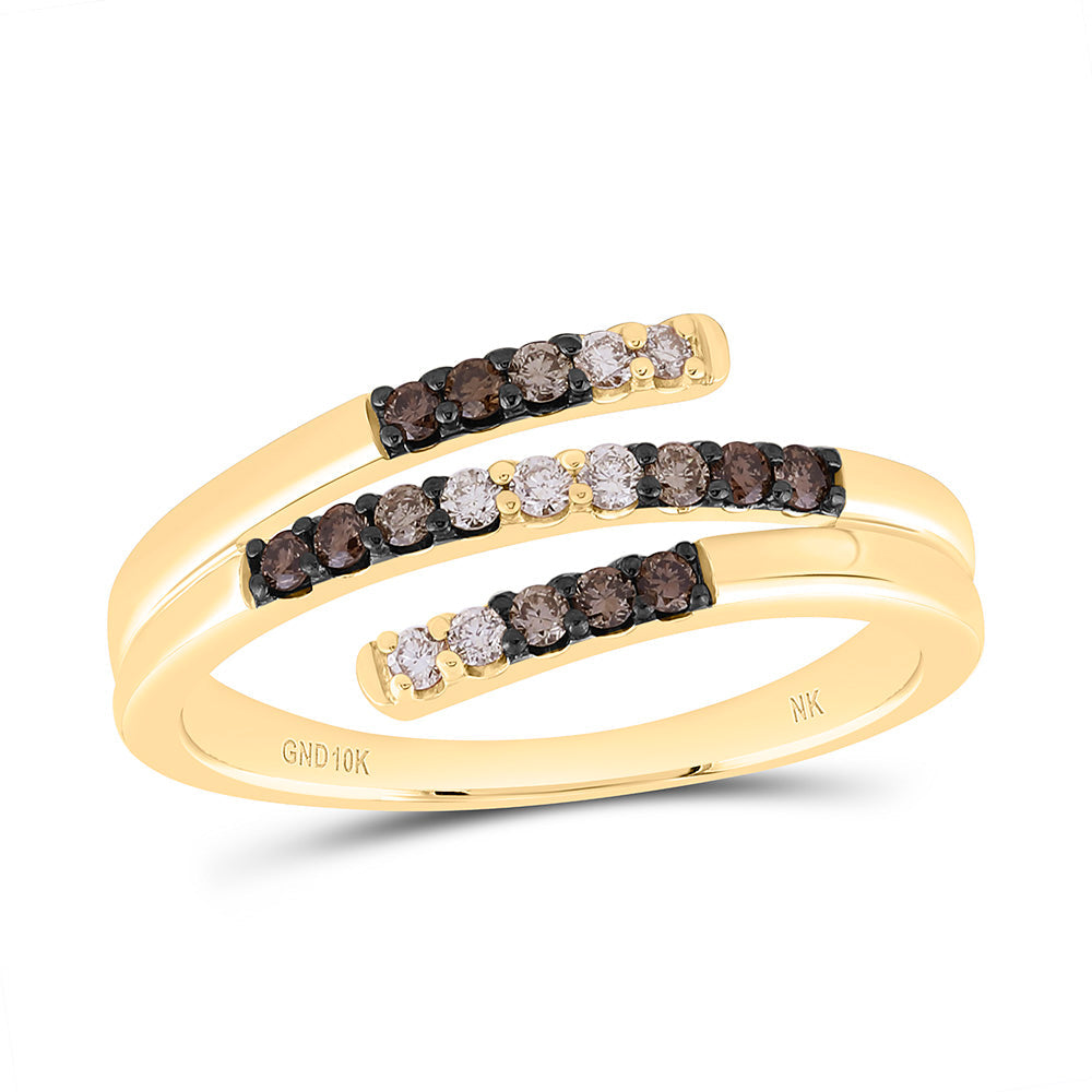 1/4CTW-NAT DIA NK FASHION COGNAC NATURAL RING Daisy Joyeria