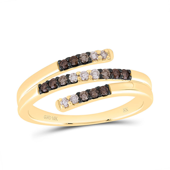 1/4CTW-NAT DIA NK FASHION COGNAC NATURAL RING Daisy Joyeria