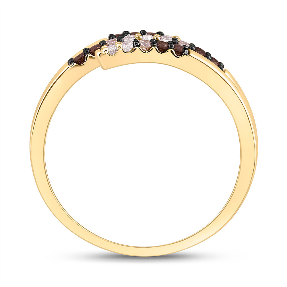 1/4CTW-NAT DIA NK FASHION COGNAC NATURAL RING Daisy Joyeria