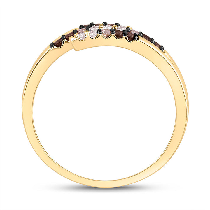 1/4CTW-NAT DIA NK FASHION COGNAC NATURAL RING Daisy Joyeria