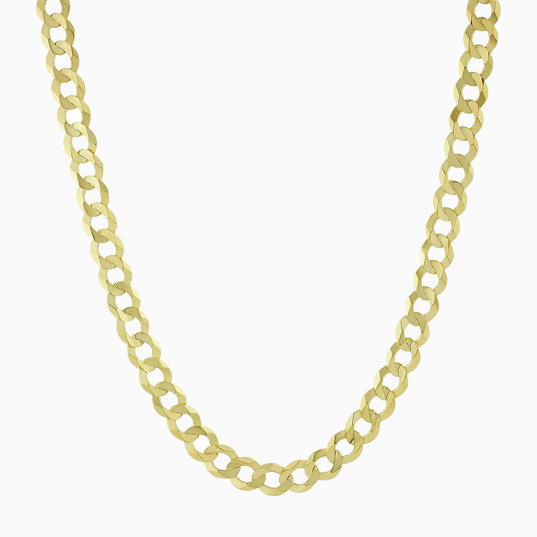 Curb Link Solid Chain in 10K Gold Daisy Joyeria