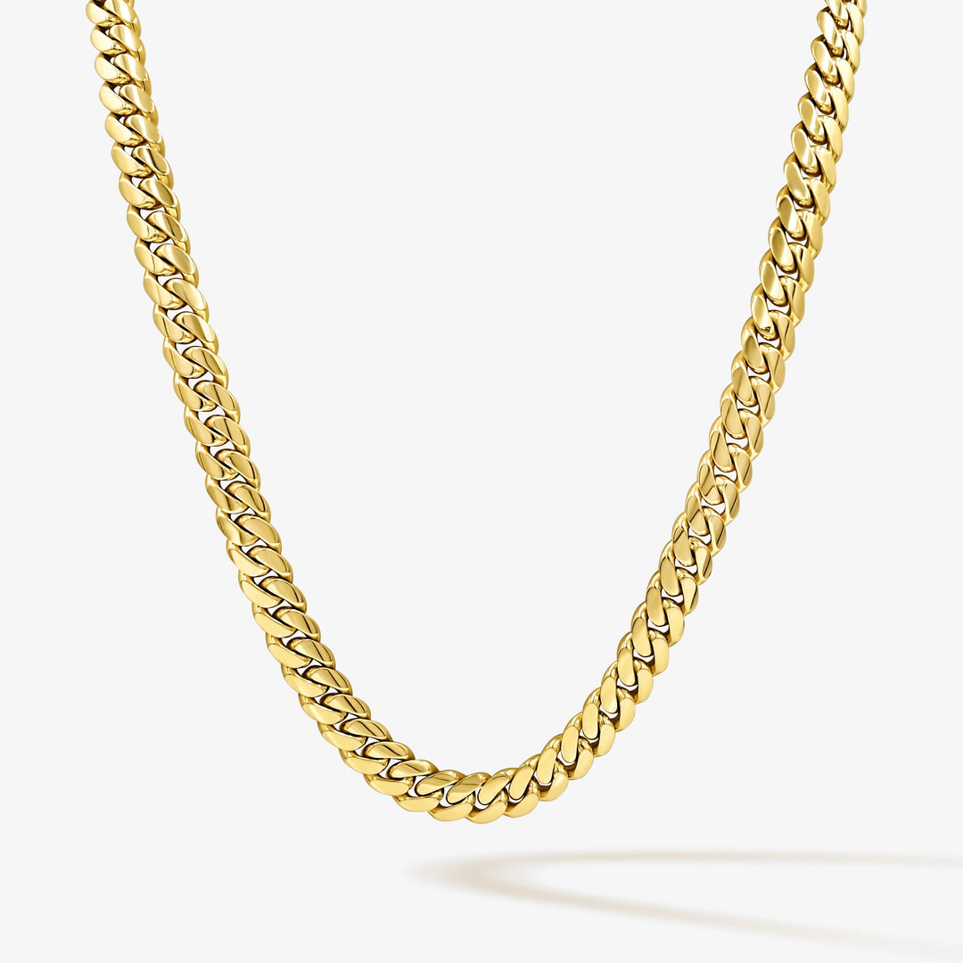 10mm Cadena Cubana - Oro Solido Hecha a Mano en Miami Daisy Joyeria