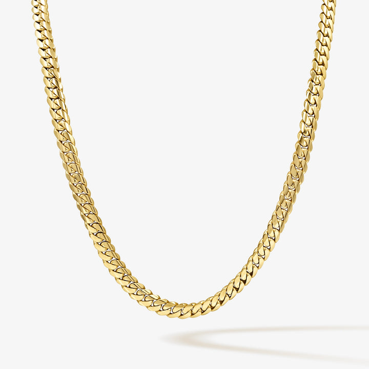 9mm Cadena Cubana - Oro Solido Hecha a Mano en Miami Daisy Joyeria