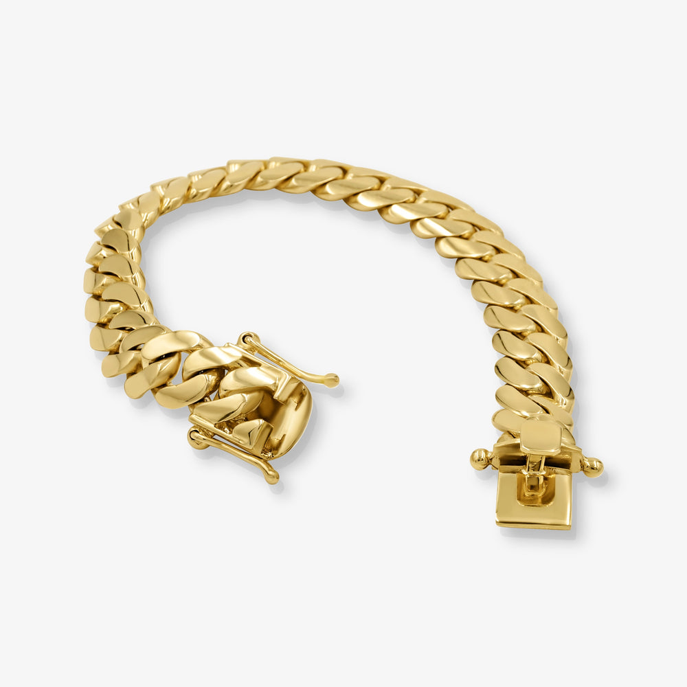 12mm Manilla Cubana - Oro Solido Hecha a Mano en Miami Daisy Joyeria