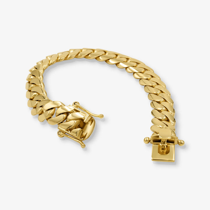 12mm Manilla Cubana - Oro Solido Hecha a Mano en Miami Daisy Joyeria