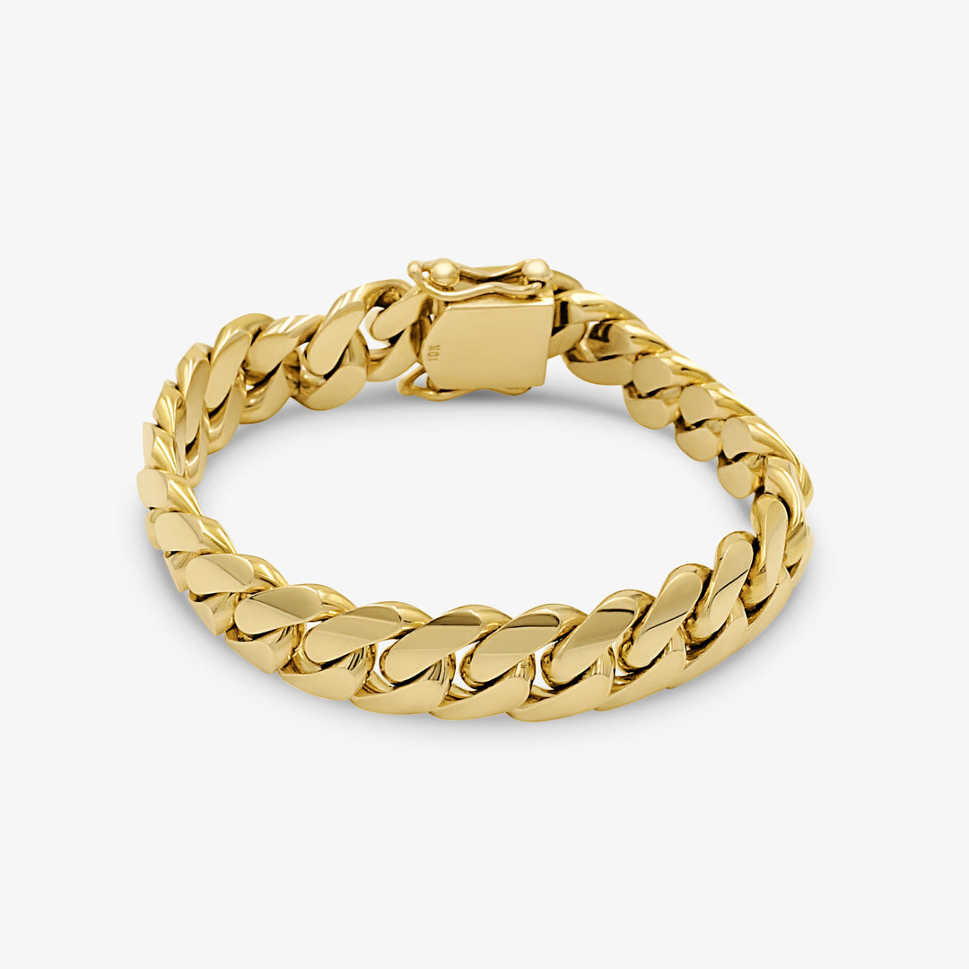 11mm Manilla Cubana - Oro Solido Hecha a Mano en Miami Daisy Joyeria
