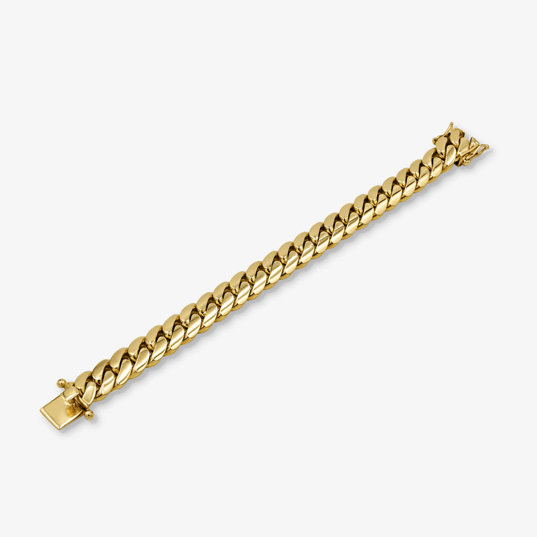 12mm Manilla Cubana - Oro Solido Hecha a Mano en Miami Daisy Joyeria
