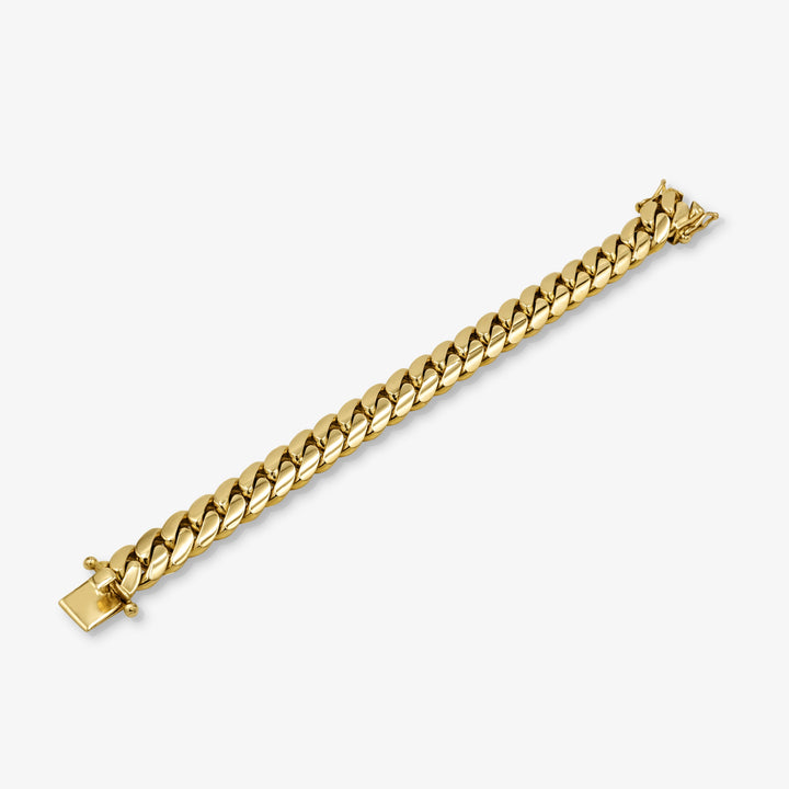 12mm Manilla Cubana - Oro Solido Hecha a Mano en Miami Daisy Joyeria