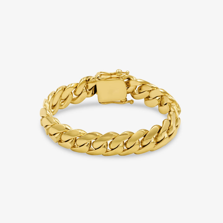 12mm Manilla Cubana - Oro Solido Hecha a Mano en Miami Daisy Joyeria
