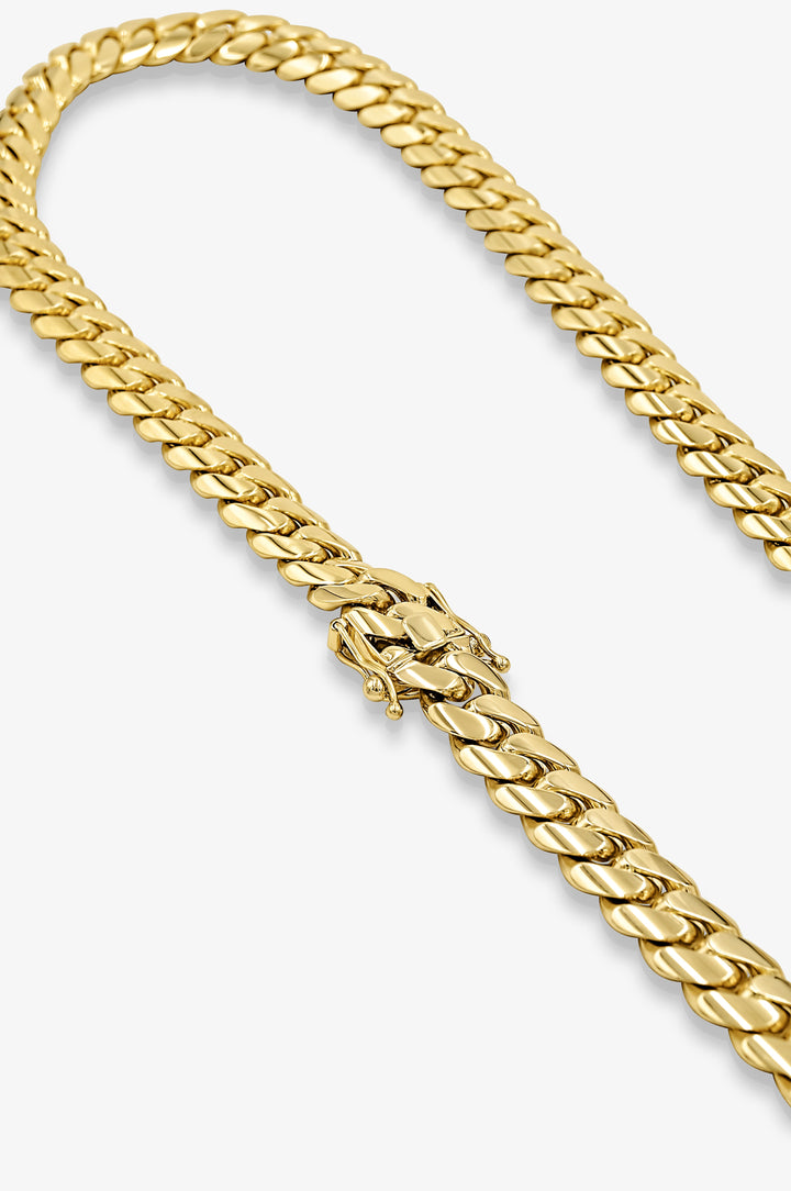 10mm Cadena Cubana - Oro Solido Hecha a Mano en Miami Daisy Joyeria