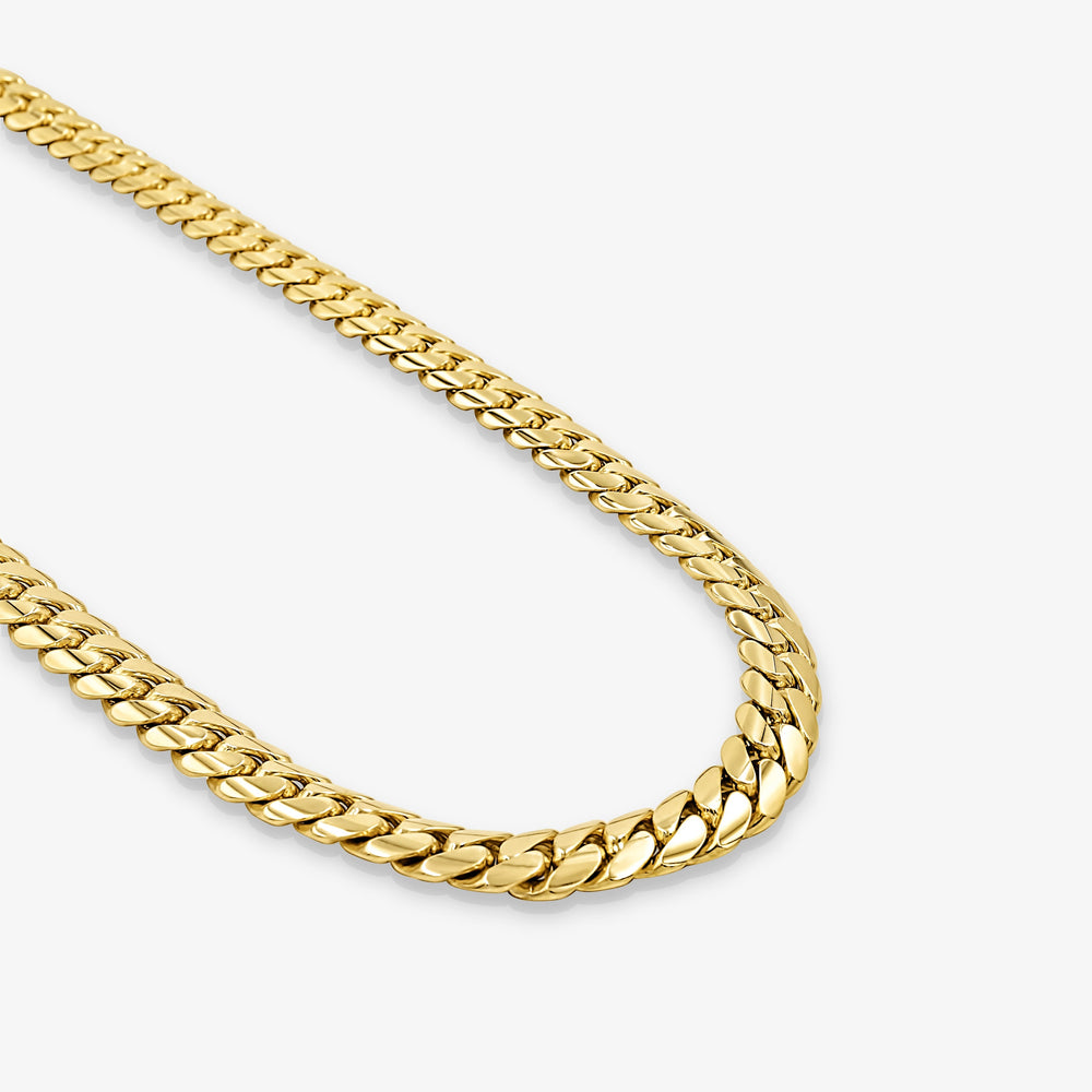 10mm Cadena Cubana - Oro Solido Hecha a Mano en Miami Daisy Joyeria