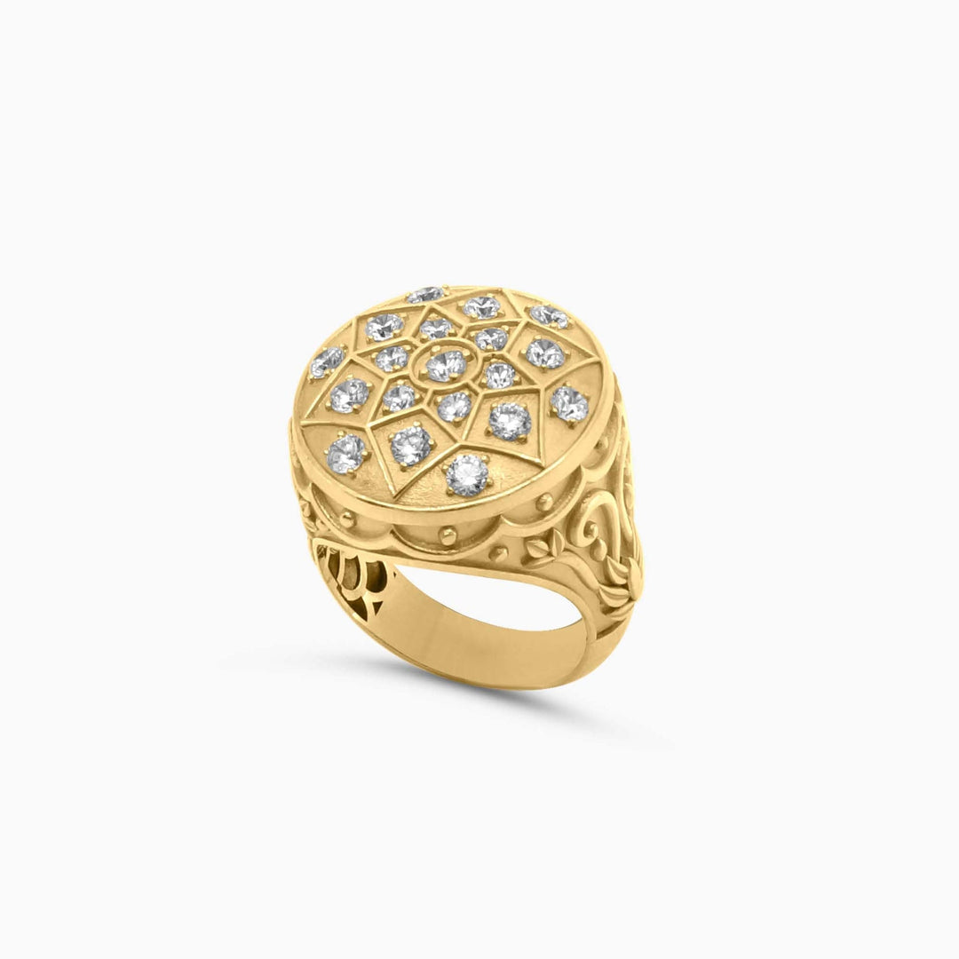 Anillo Roseta de hombre en Oro 10K Daisy Joyeria