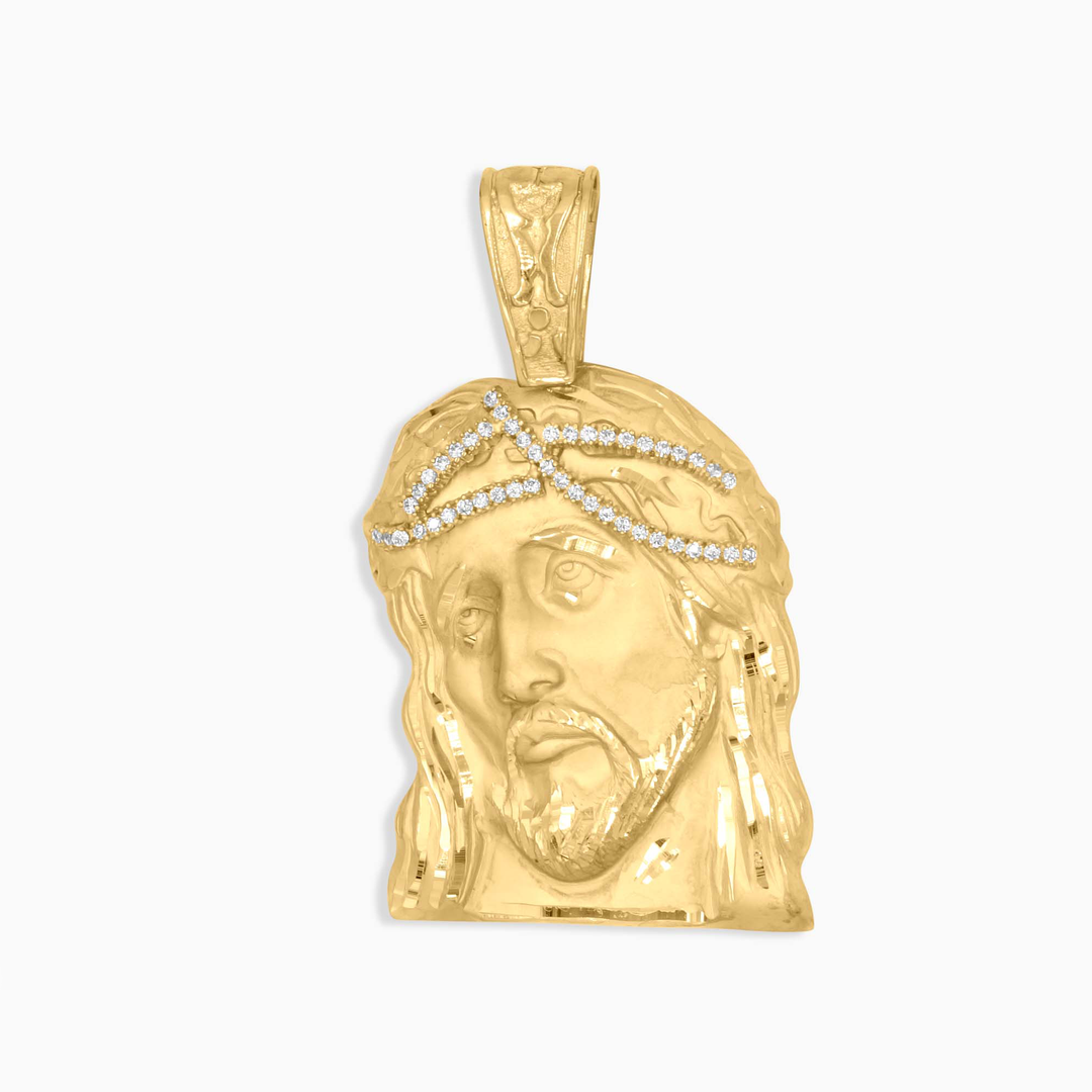 Dije Cara de Cristo con Corona en 10k Daisy Joyeria