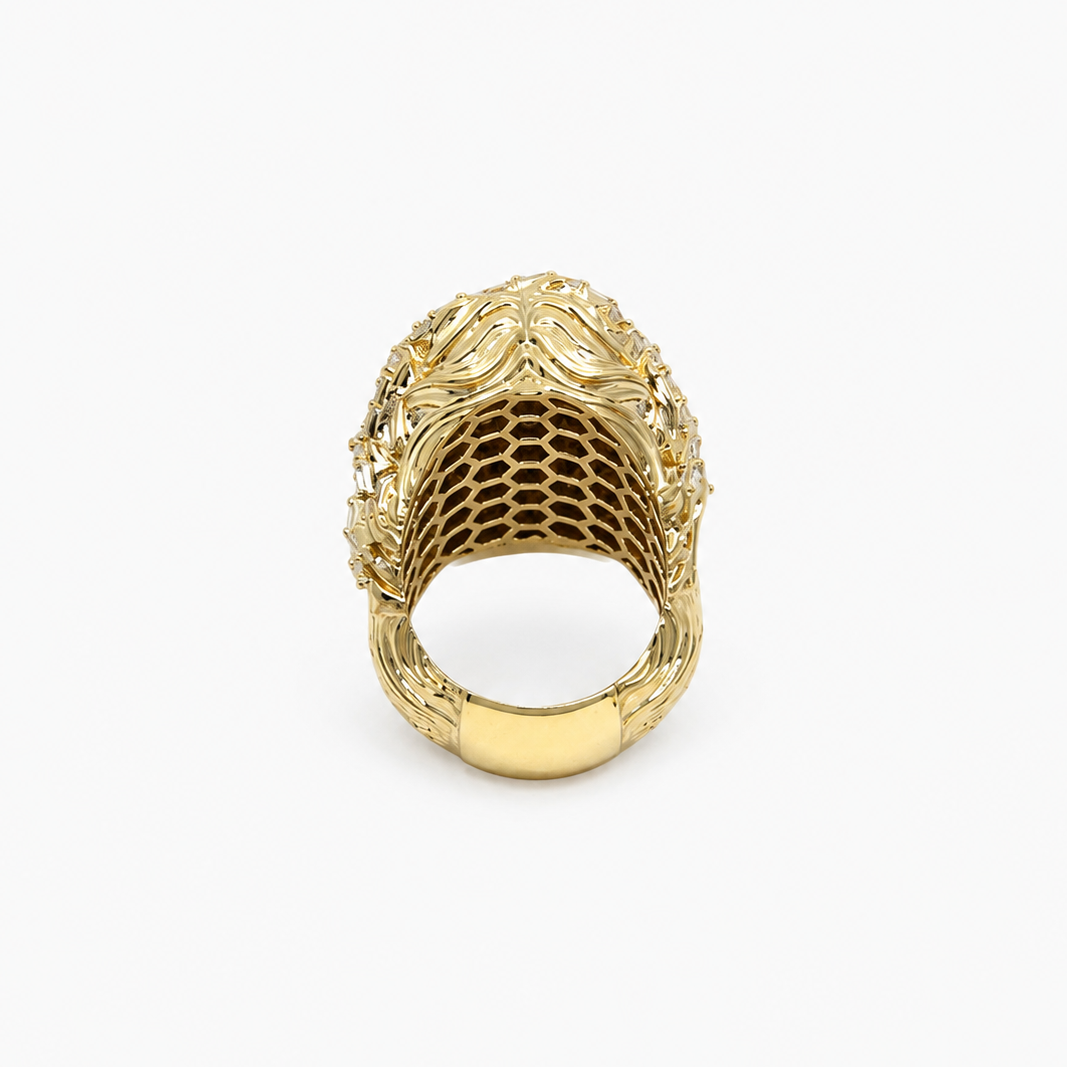 Anillo de Hombre Rostro de Jesús en Oro 10K Daisy Joyeria