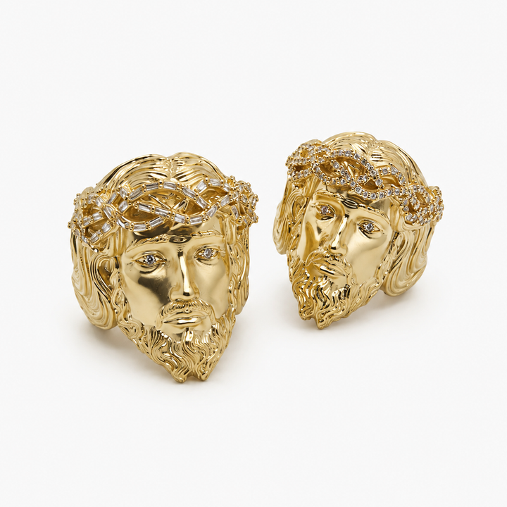 Anillo de Hombre Rostro de Jesús en Oro 10K Daisy Joyeria