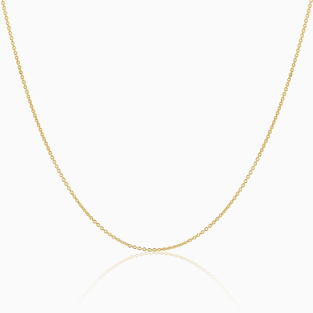 Collar Cadena de Eslabón Cable Clásico en Oro 10K Pochy Jewelry