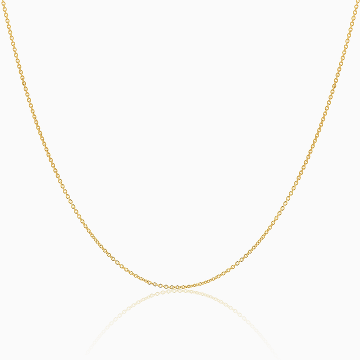 Collar Cadena de Eslabón Cable Clásico en Oro 10K Pochy Jewelry