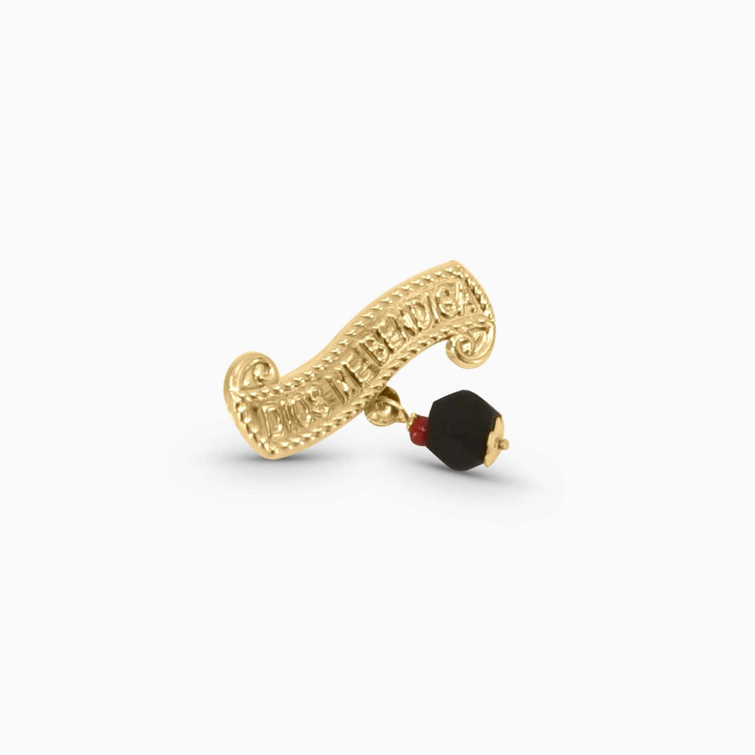 Broche Azabache (Dios me Bendiga) en Oro 10K Pochy Jewelry