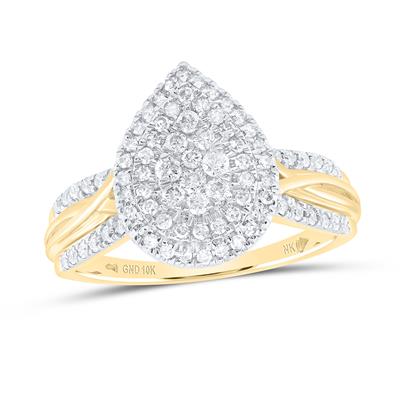 10K 1/2CTW-DIA Anillo de Compromiso Daisy Joyeria