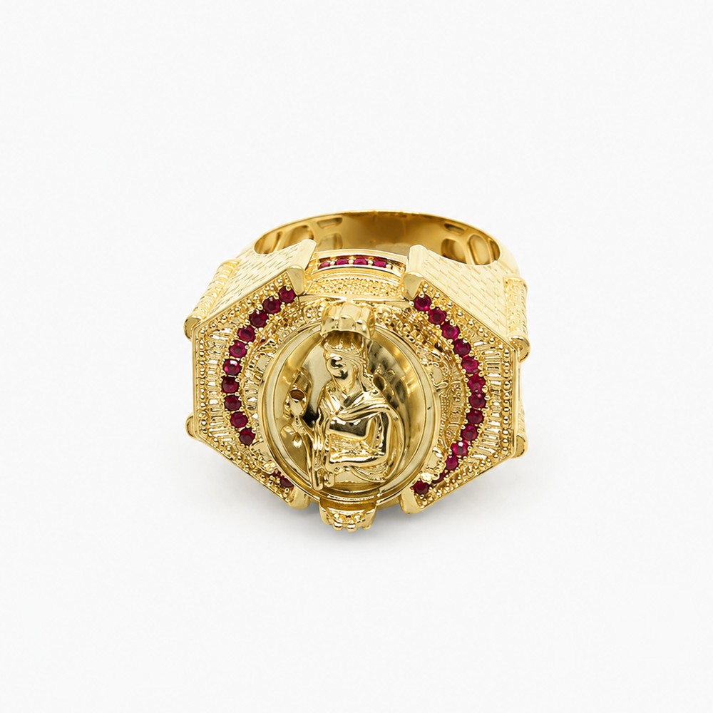 Anillo de Hombre Santa Bárbara en Oro 10K Daisy Joyeria